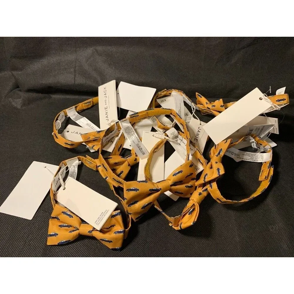 Lot of 8 Janie and Jack Boys Bowtie Car Novelty Print (5) 0-24mo (3) 6+